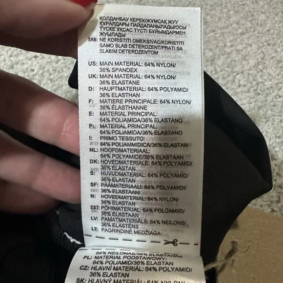 NWT Adidas Tights Women’s Medium Black White 3 Stripe 7/8 Training 3/4 Length - Picture 12 of 13